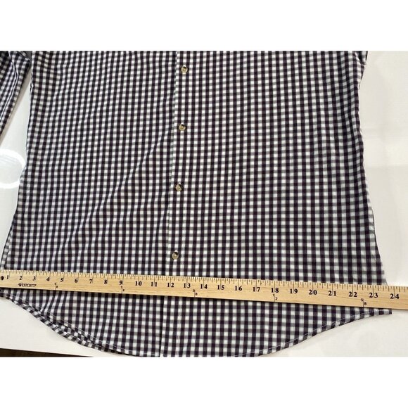 Mizzen + Main Leeward Button Down Shirt Men’s XL Trim Fit Purple Check Gingham - Picture 13 of 16